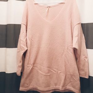 Blush Pink Free People Oversized Sweater